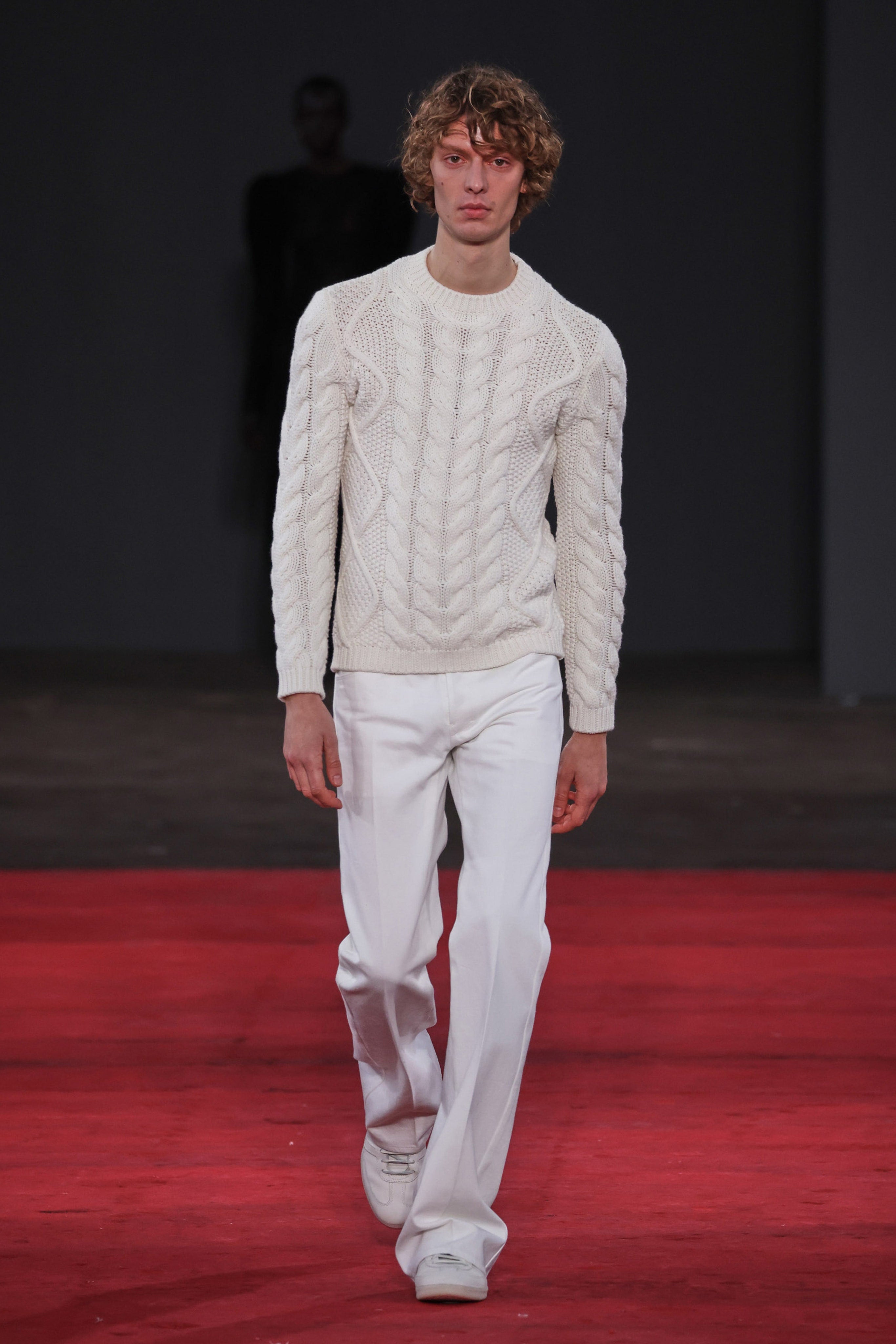 Luxury Geoffrey Ivory Cashmere Knit Sweater for Women - Soft & Warm Winter Pullover - Perfect for Office, Dates & Holiday Gatherings