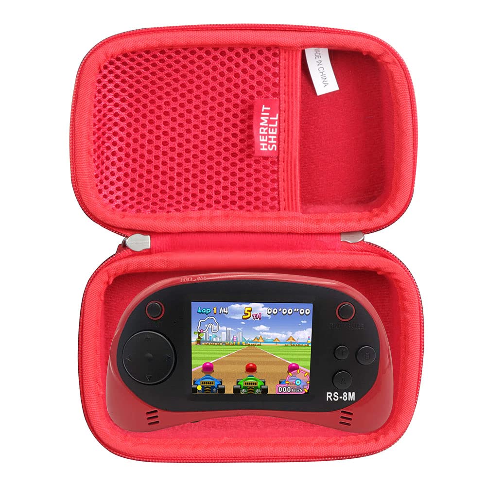 Hermitshell Protective Travel Case for EASEGMER Kids Handheld Game Console - Shockproof Portable Storage Bag for Nintendo Switch Lite/OLED (Red) - Perfect for Travel, School & Outdoor Gaming Protection