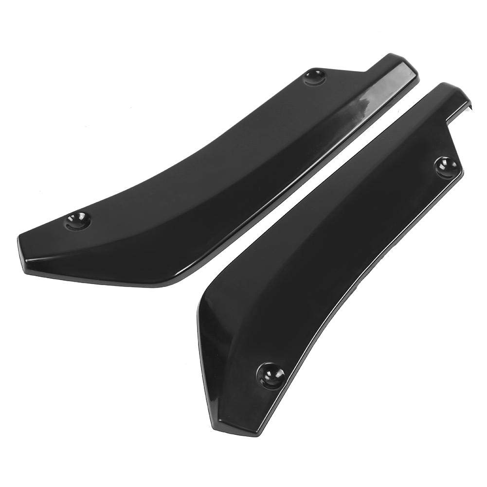 Universal Rear Bumper Lip Splitter & Canard Diffuser - 1 Pair ABS Plastic Car Spoiler Fins for Enhanced Aerodynamics & Style (Black) - Perfect for Sports Cars, Tuner Vehicles & Performance Upgrades