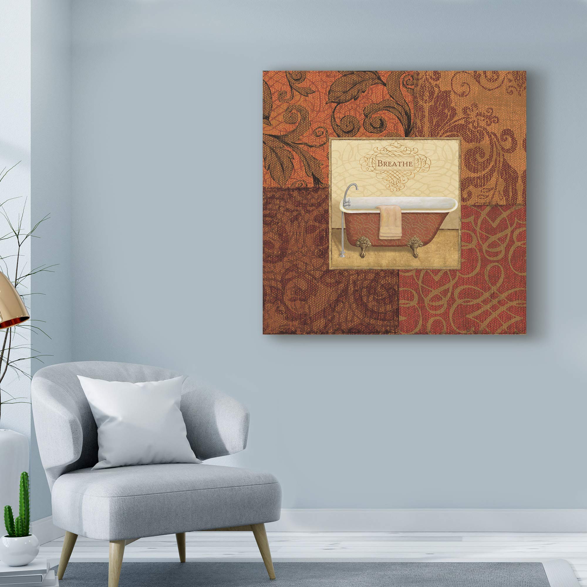 Trademark Fine Art Spice Bath II by Daphne Brissonnet - 18x18 Inch Canvas Wall Art - Modern Abstract Painting for Living Room, Bedroom & Office Decor