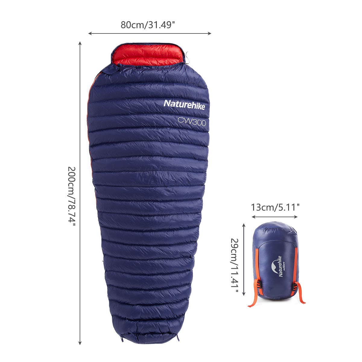 Naturehike 0 Degree Mummy Goose Down Sleeping Bag - Ultra Lightweight & Compact for Adults - Perfect for Winter Camping, Hiking, Backpacking & Extreme Cold Weather Adventures