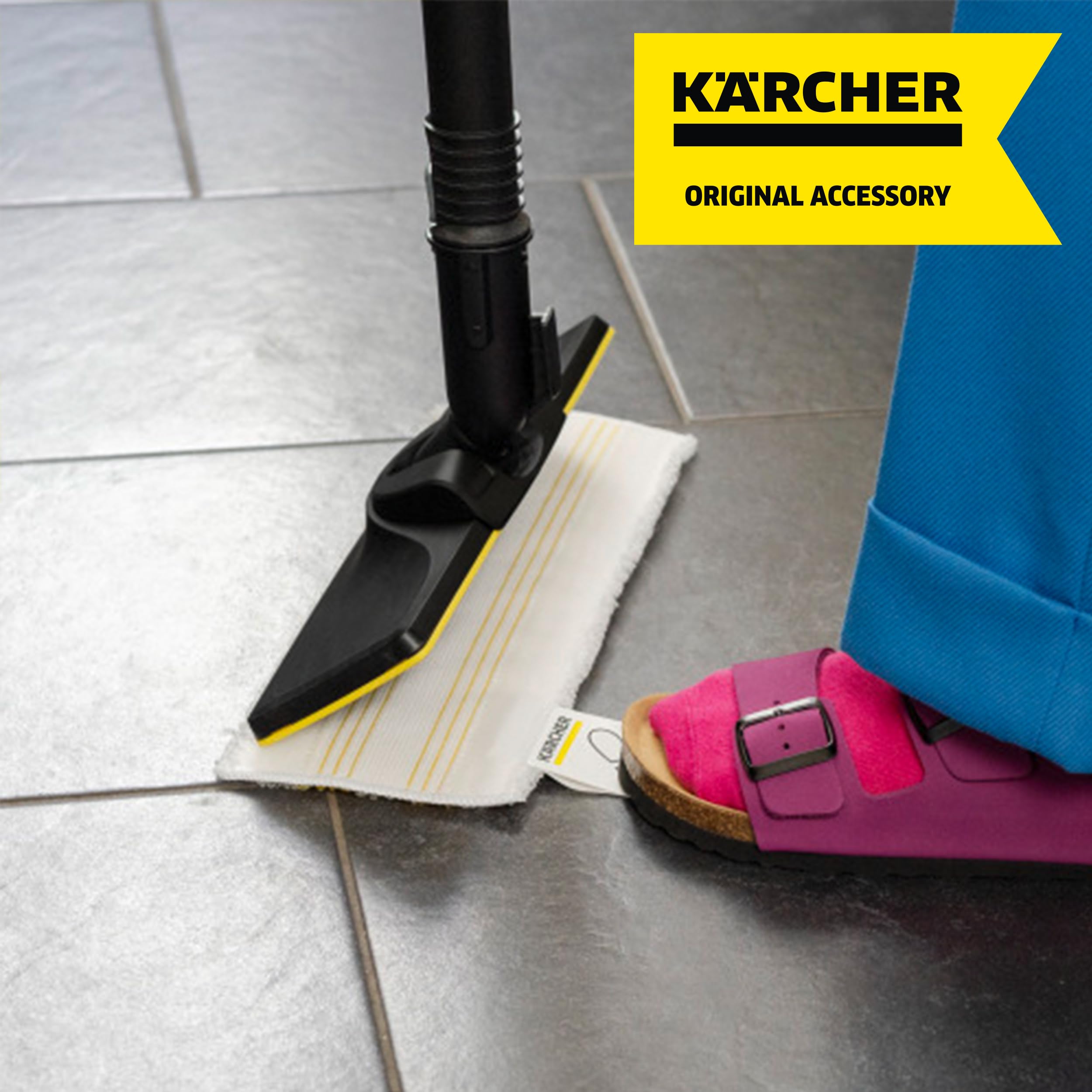 Kärcher SC3 Steam Cleaner Floor Pads - 2 Pack Microfiber Pads for Karcher Steam Mops & Power Steamers - Perfect for Hardwood, Tile & Laminate Floors - Deep Cleaning & Sanitizing