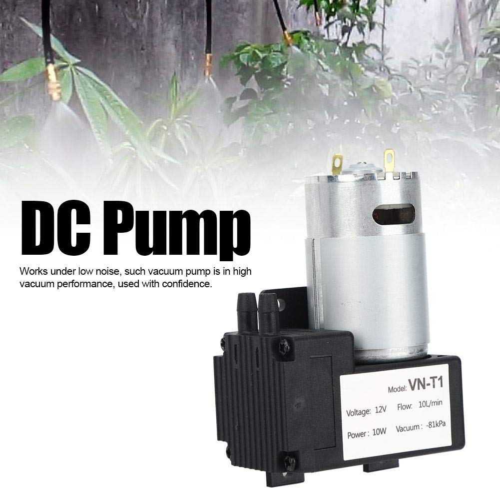 ViaGasaFamido Mini Vacuum Pump - Large Low-Noise Diaphragm Air Vacuum Pump, 81KPa Negative Pressure, 10L/min Flow Rate, DC12V Power - Perfect for Industrial, Medical, and Food Packaging Applications