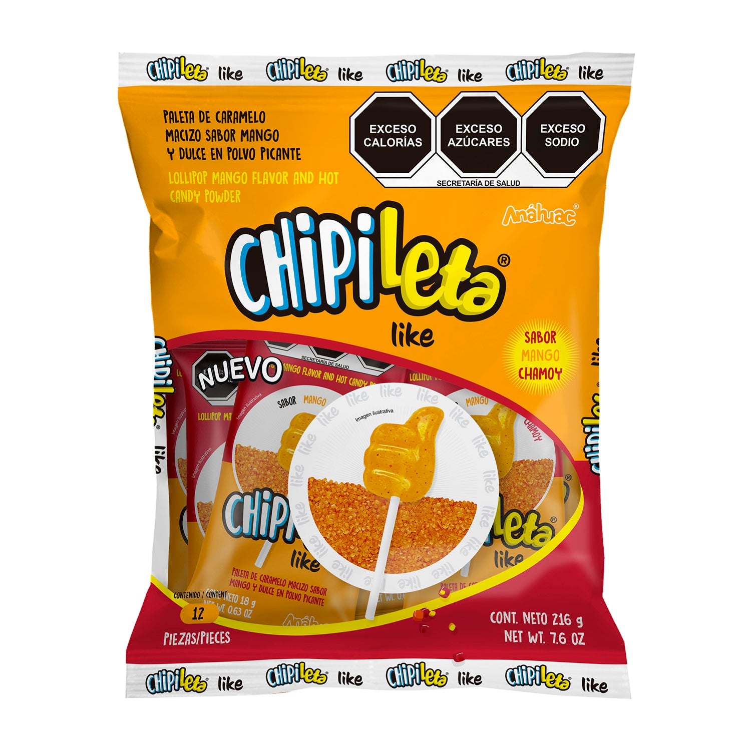 Dulces Anahuac Chipileta Mango Candy - 12 Count Bag | Sweet Mexican Candy for Parties, Gifts & Snacking