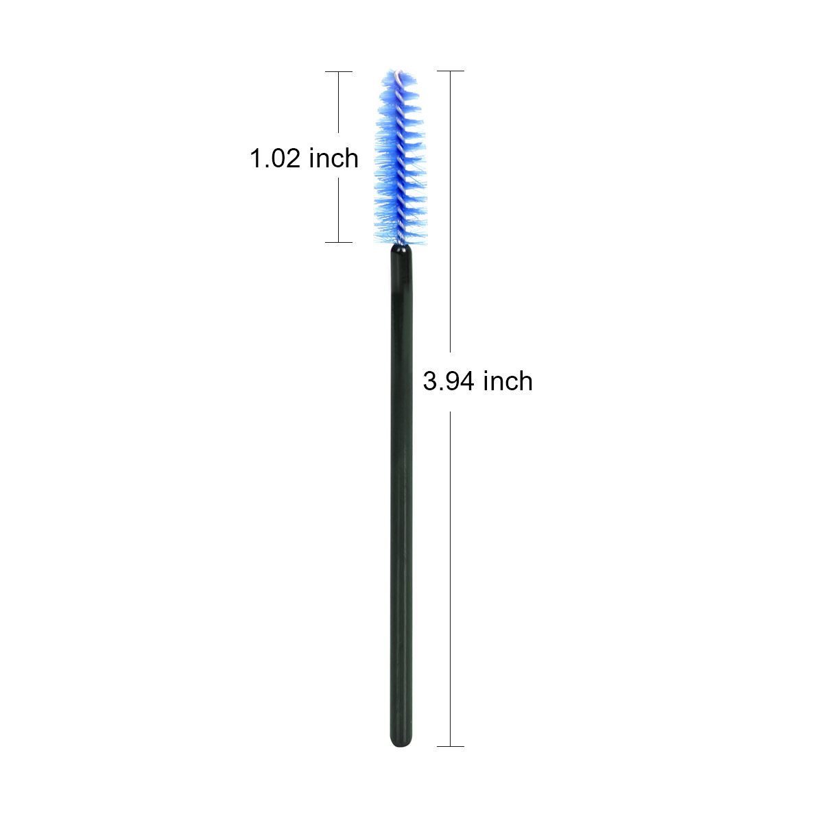 200 Pieces Disposable Mascara Wands - Eyelash Brushes & Makeup Applicators - Cosmetic Brush Kit (Rose Red, Yellow, Blue, Black) - Perfect for Salon, Lash Extensions & DIY Beauty
