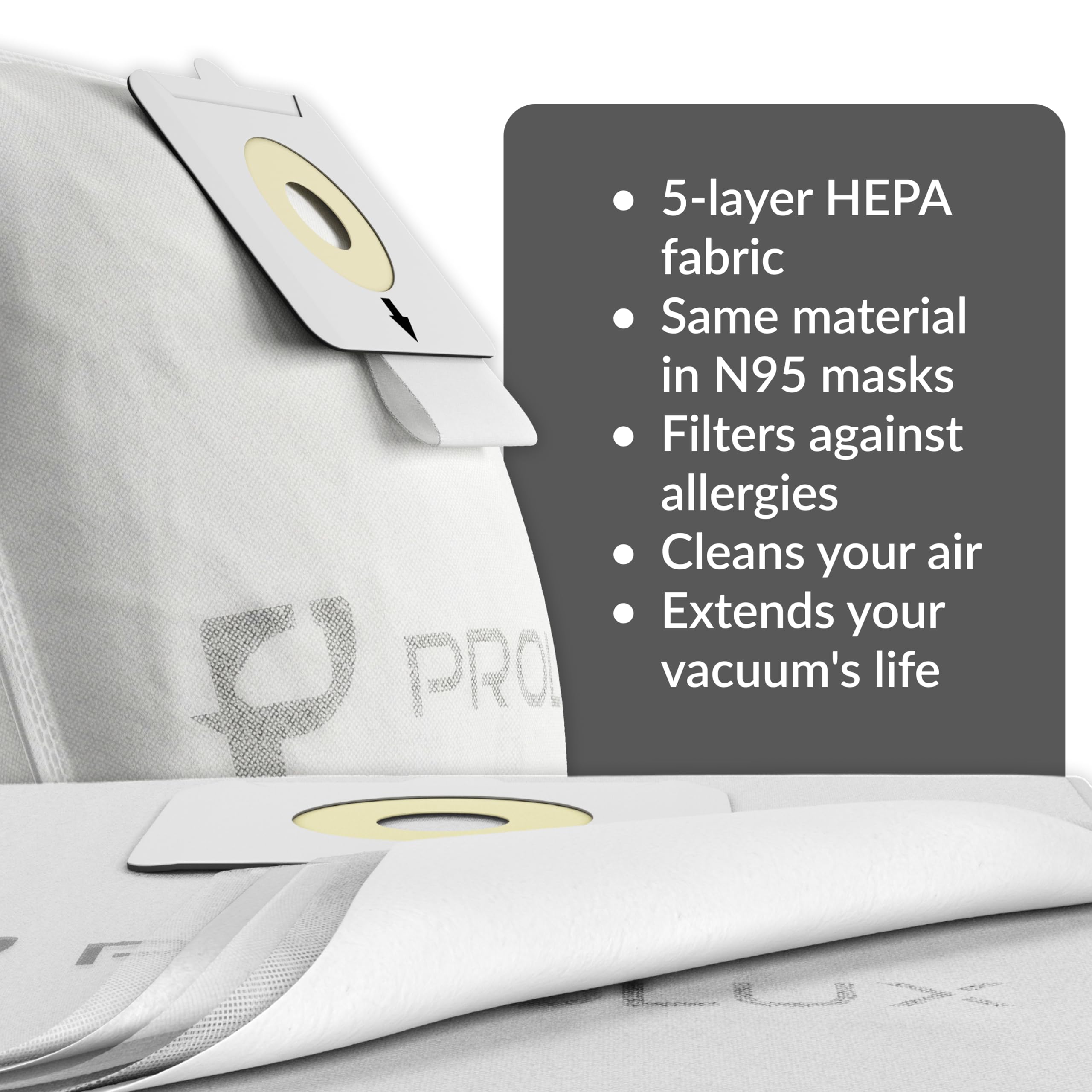 10-Pack Replacement Bags for Prolux Terravac Vacuum Cleaner - Compatible with Prolux Terravac Models - Dust Collection Bags for Home Cleaning