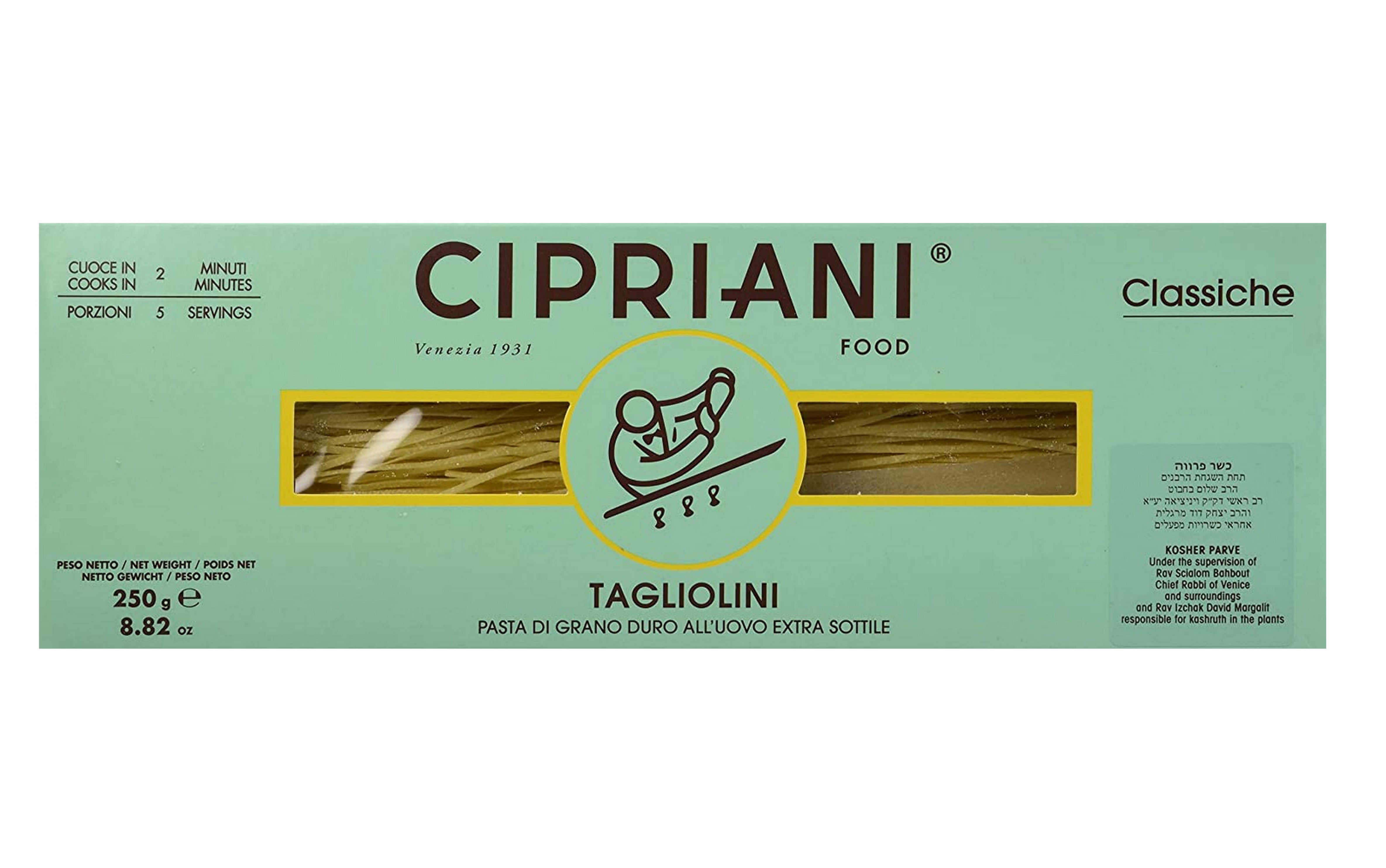 Cipriani Tagliolini Extra Thin Egg Pasta 8.82 Oz (250g) - Authentic Italian Pasta for Gourmet Dishes, Fine Dining & Special Occasions