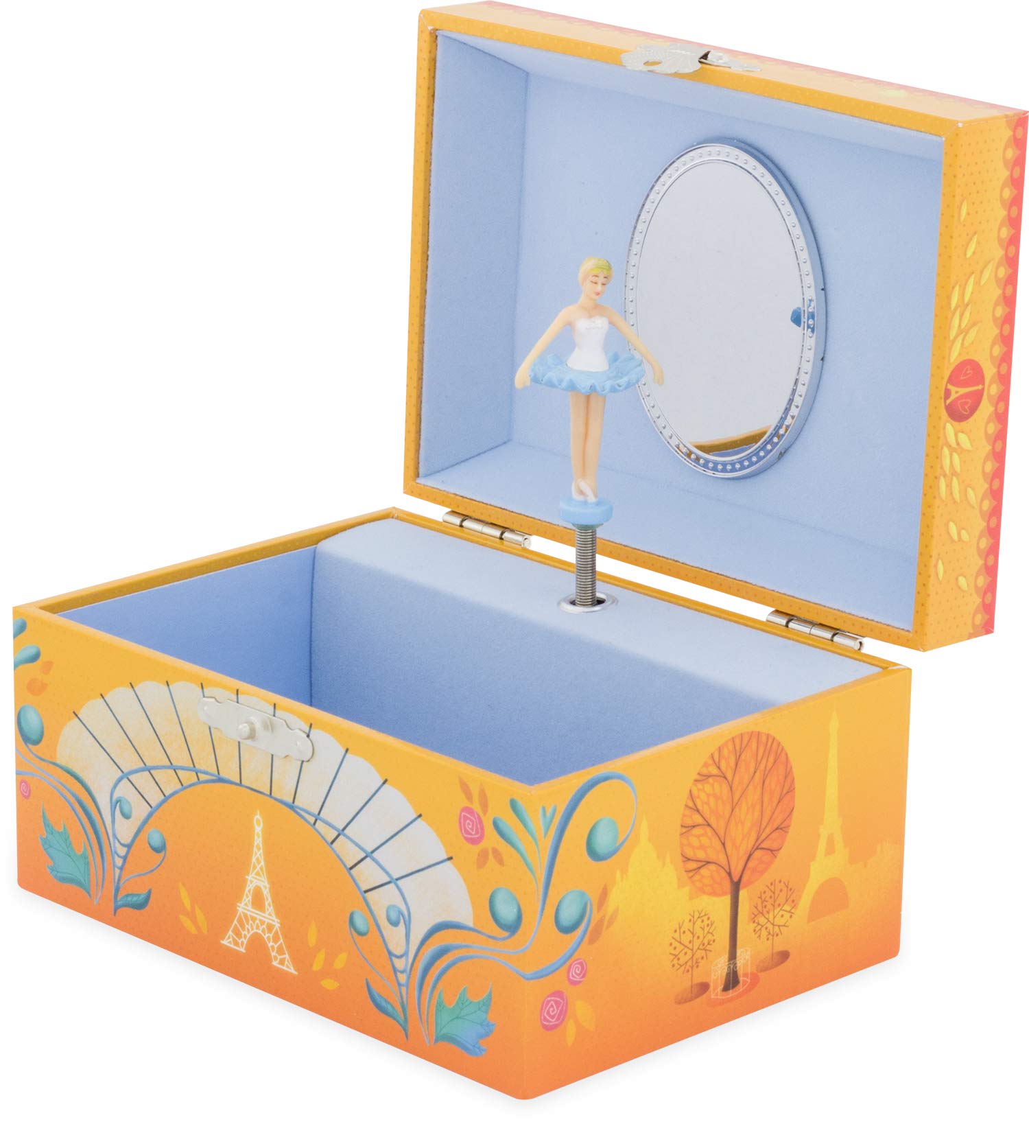 Ulysse 9518 Autumn in Paris Musical Jewelry Box - Romantic French Melody Wind-Up Music Box for Home Decor, Gift Giving & Collectibles (Perfect for Anniversaries, Weddings & Special Occasions)