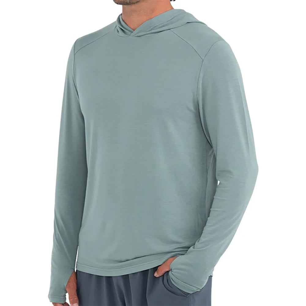 Free Fly Bamboo Shade Men's Hoodie - Soft & Breathable Eco-Friendly Pullover for Outdoor Activities, Hiking, and Casual Wear