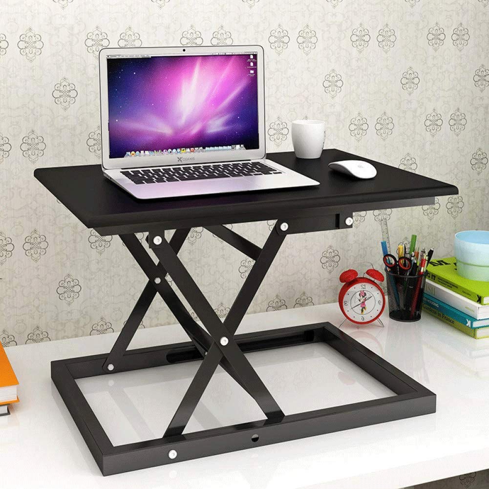 Foldable Adjustable Portable Laptop Desk - Ergonomic Rotating Computer Table for Sit-Stand Work, Compact Mobile Bed Table with Desktop Riser Topper, Ideal for Home Office, Dorm, and Small Spaces
