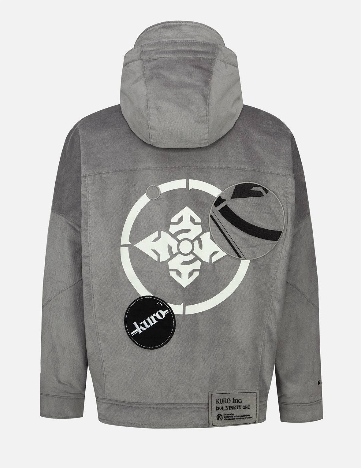 Kamon & Logo Patch Hooded Jacket - Stylish Streetwear Jacket for Men & Women | Perfect for Urban Fashion, Casual Outfits & Outdoor Activities