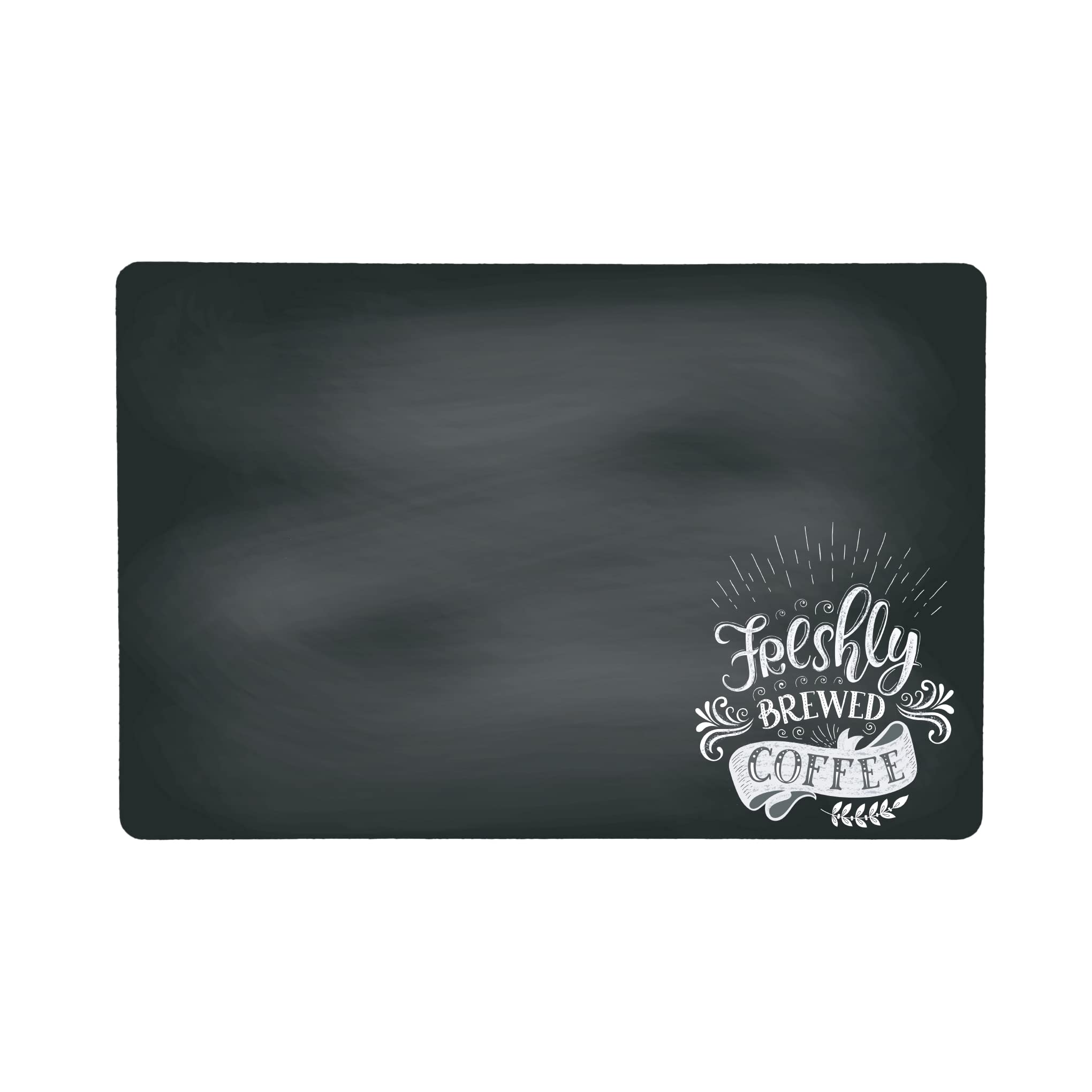 Washable Chalkboard Placemat for Coffee Maker & Espresso Machine | Non-Slip Spill Mat for Coffee Bar | USA Made (12x18 Inch) | Perfect for Home Kitchen, Office Breakroom & Cafe Countertops