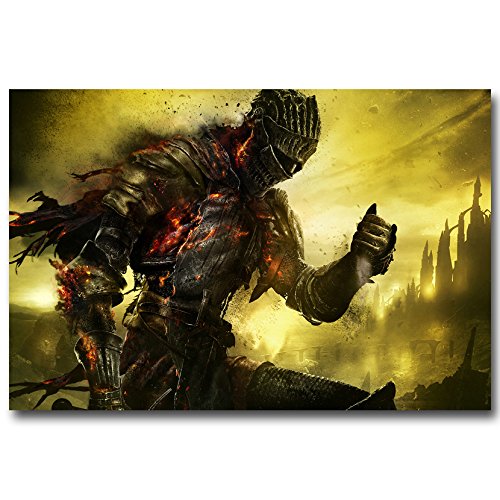 Dark Souls 1 2 3 Art Canvas Poster - Lawrence Painting Game Wall Decor Print (17x24 Inch) for Living Room, Bedroom & Gaming Room