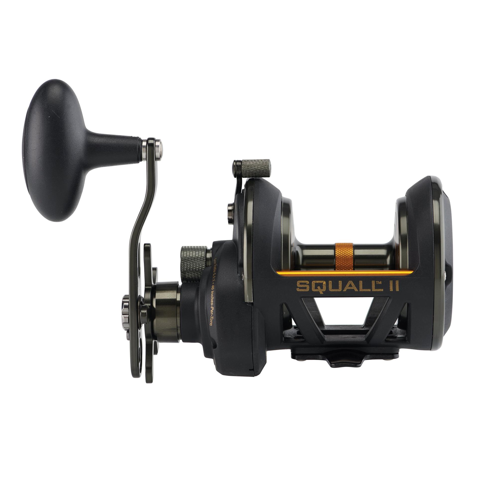 Squall® II Star Drag Conventional Fishing Reel - Saltwater & Freshwater Spinning Reel for Surf Casting, Trolling, and Offshore Fishing