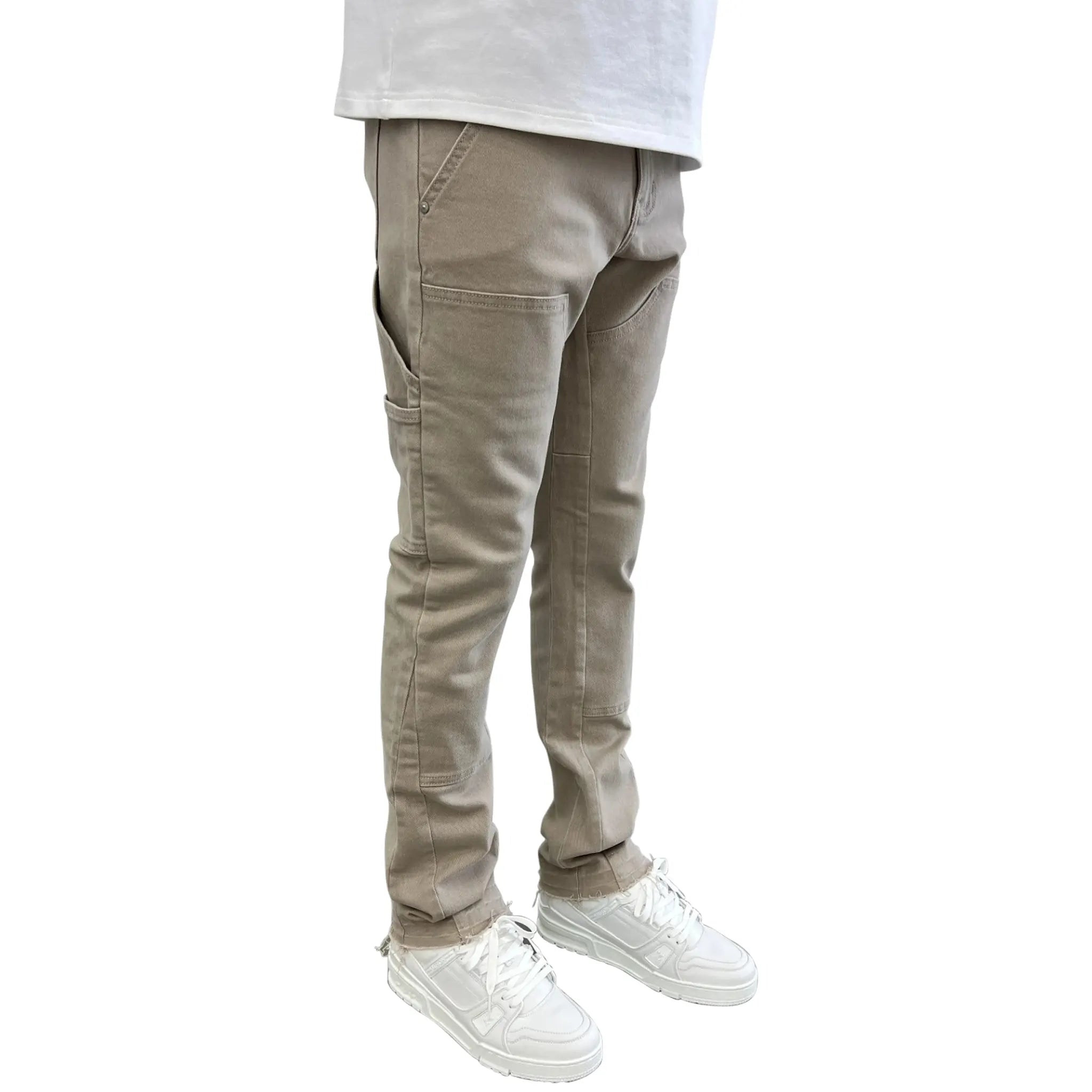 SIARR Rio Jeans for Women - High Waist Skinny Stretch Denim Pants in Beige | Comfortable & Fashionable for Casual Wear, Office & Date Night