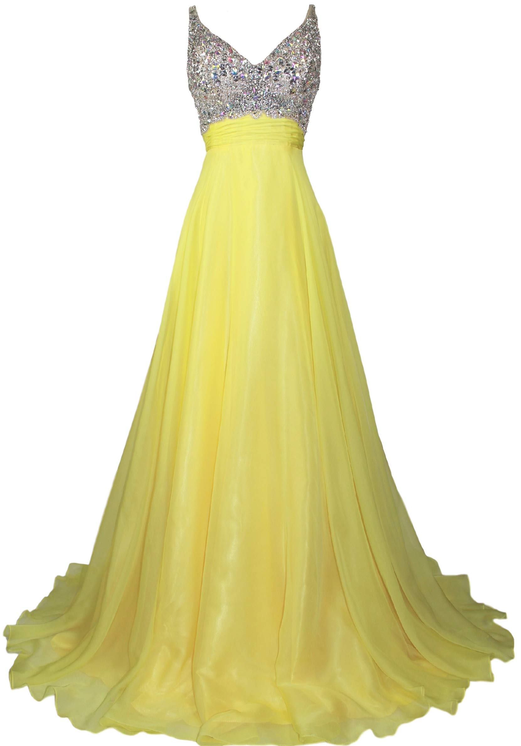 Elegant Meier Women's Rhinestone A-Line Chiffon Prom Dress for Formal Events, Evening Gala, and Special Occasions
