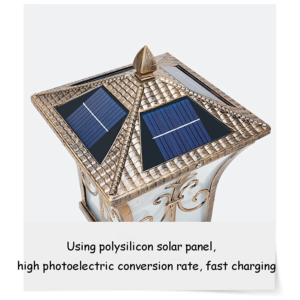 Solar Post Cap Lights Outdoor Waterproof - LED Solar Pillar Lights for Deck, Garden, Fence & Wood Columns - Weatherproof Solar Column Headlight for Patio, Yard & Landscape Lighting