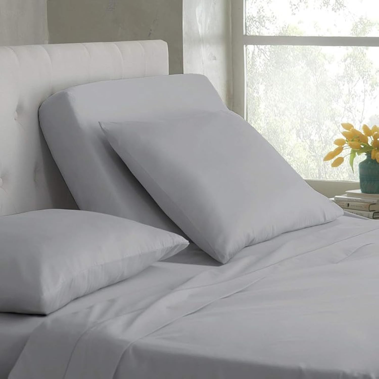 Rajlinen 100% Cotton Split King Sheet Set for Adjustable Beds - 16