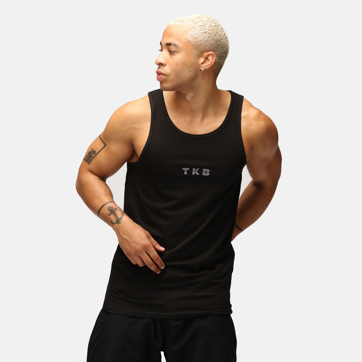 TKB Men's Black Tri-Blend Vest - Lightweight & Comfortable for Outdoor Activities, Gym, and Casual Wear