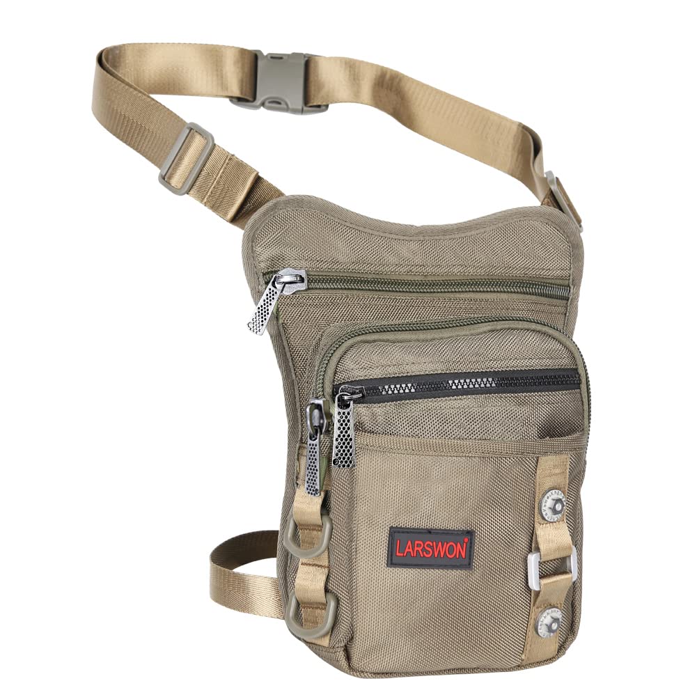 Larswon Waterproof Thigh Pack - Tactical Leg Pouch for Motorcycle & Outdoor