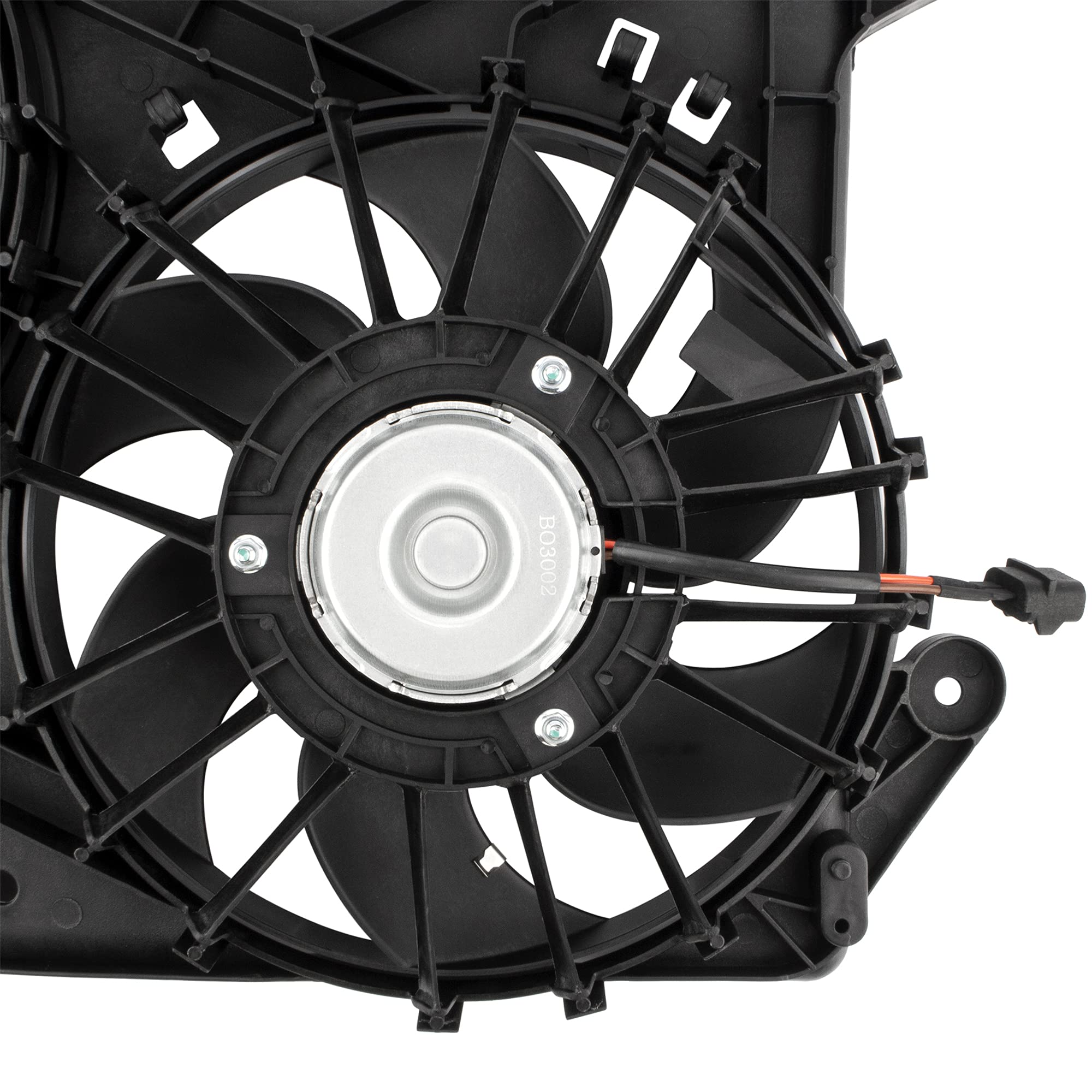 BOXI 620-039 5137714AA Dual Engine Cooling Fan Assembly Compatible with Dodge Challenger 2008-2010, Chrysler 300 2005-2010, Dodge Charger 2006-2010, Magnum 2005-2008 - Perfect for Engine Overheating Prevention & Summer Driving