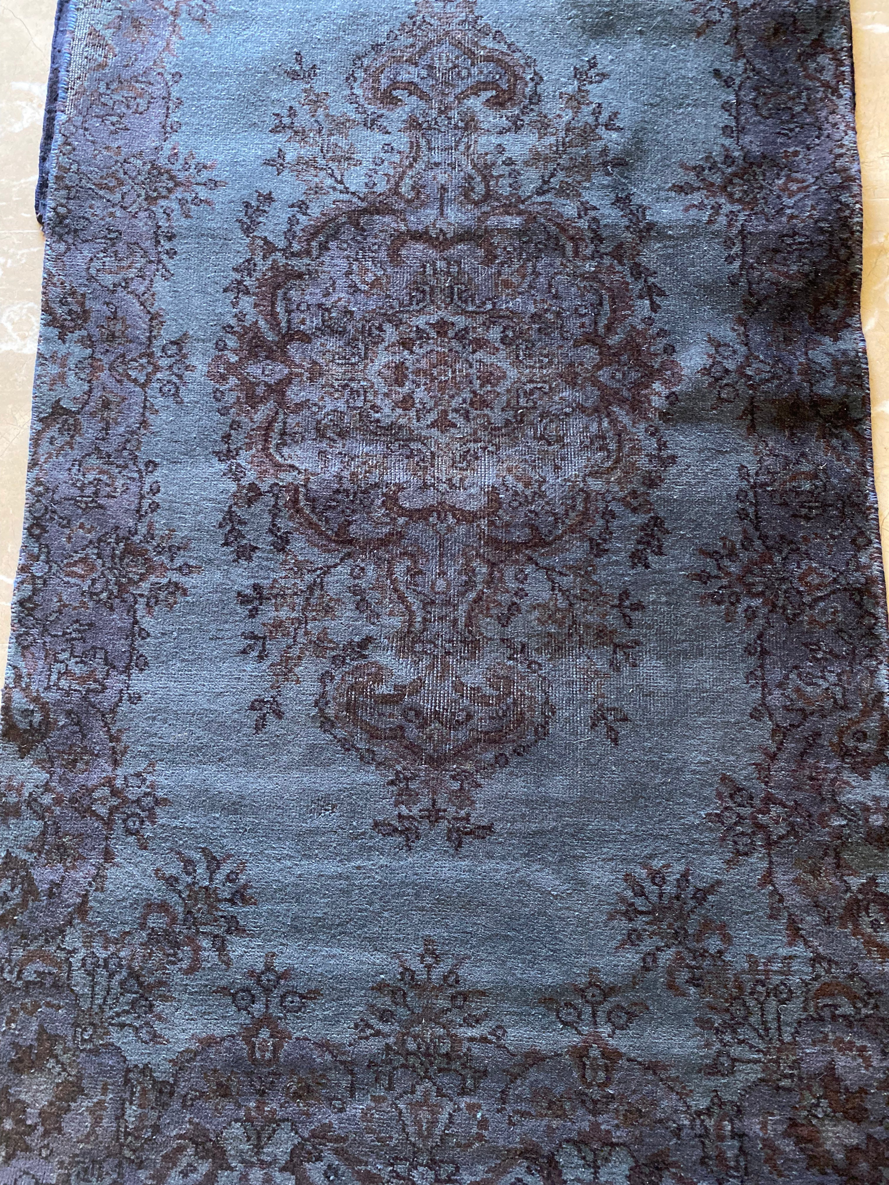 Handmade Abrisan Baluch Overdyed Tribal Wool Rug - 6.8 x 3.8 Feet - Traditional Hand-Knotted Persian Carpet for Living Room, Bedroom & Boho Decor