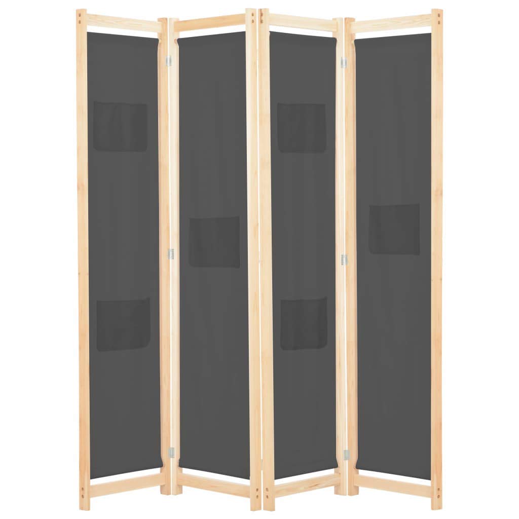 SOONHUA 4-Panel Folding Room Divider Privacy Screen - 62.9