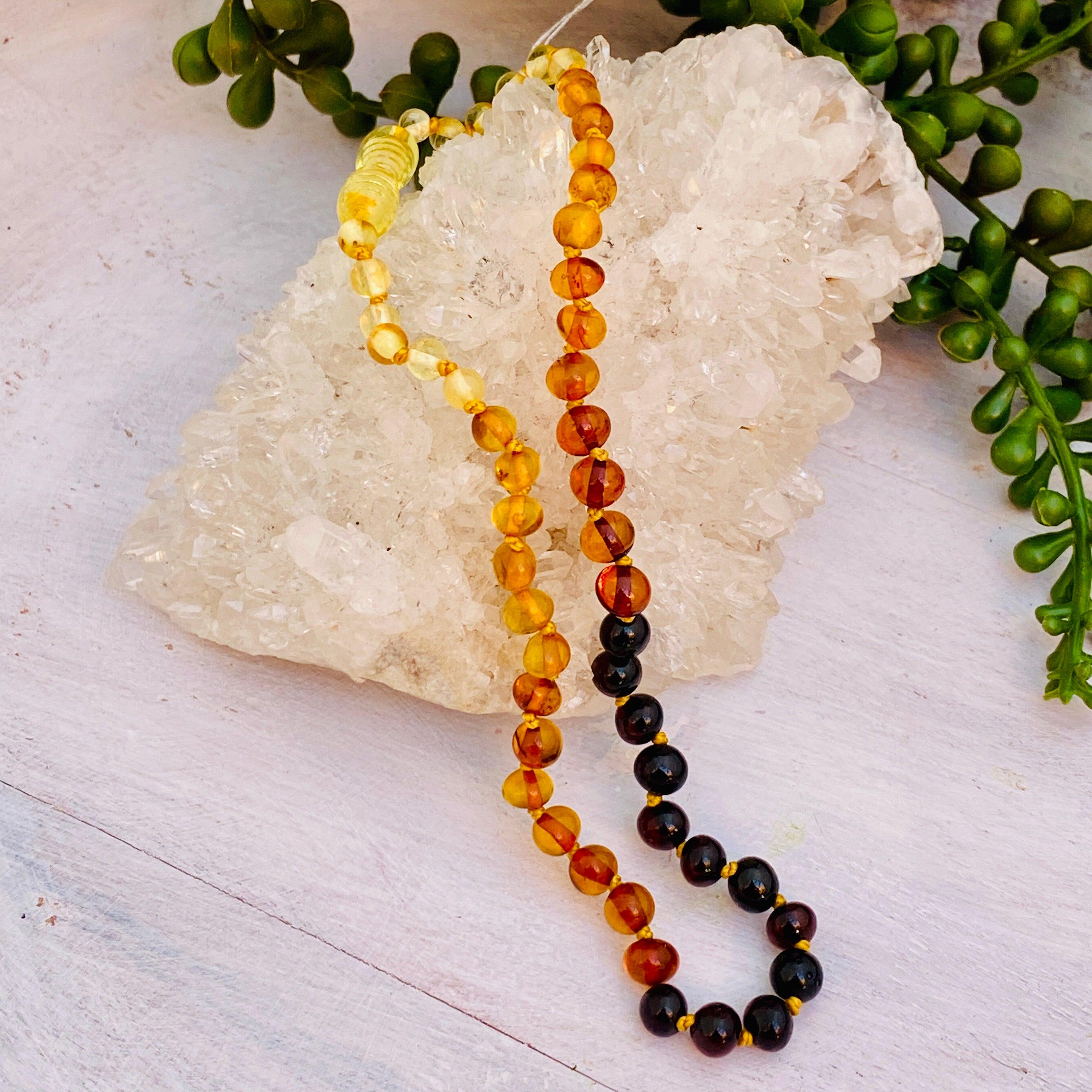 Genuine Baltic Amber Baby Necklace - Natural Teething Relief for Infants - Perfect for Soothing Sore Gums & Promoting Calmness