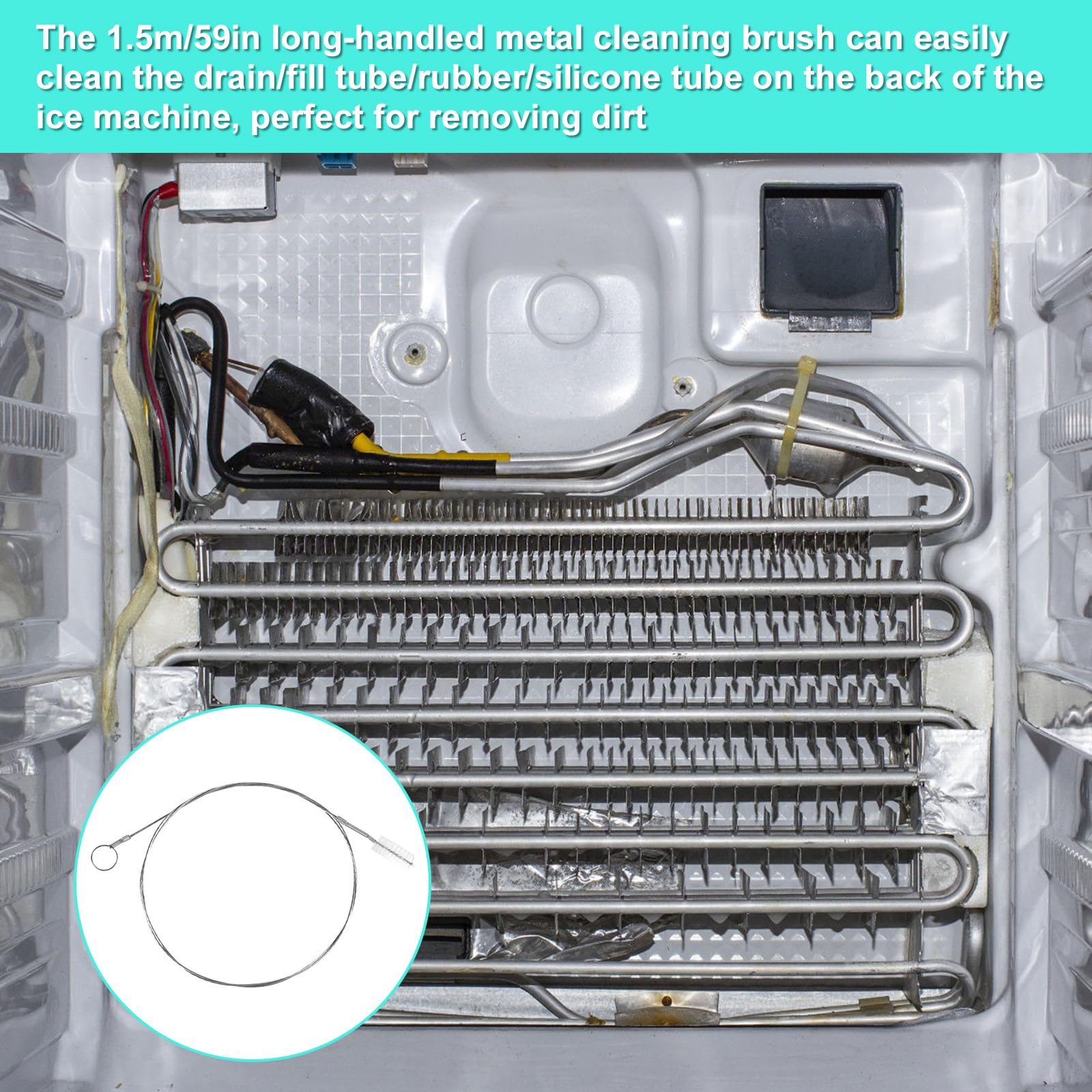 **10-Pack Ice Maker Cleaning Brushes with 2 Double-Ended Crochet Hooks - Deep Clean for Ice Machines, Gaps, Corners & Small Spaces - Perfect for Home, Kitchen & Commercial Use**