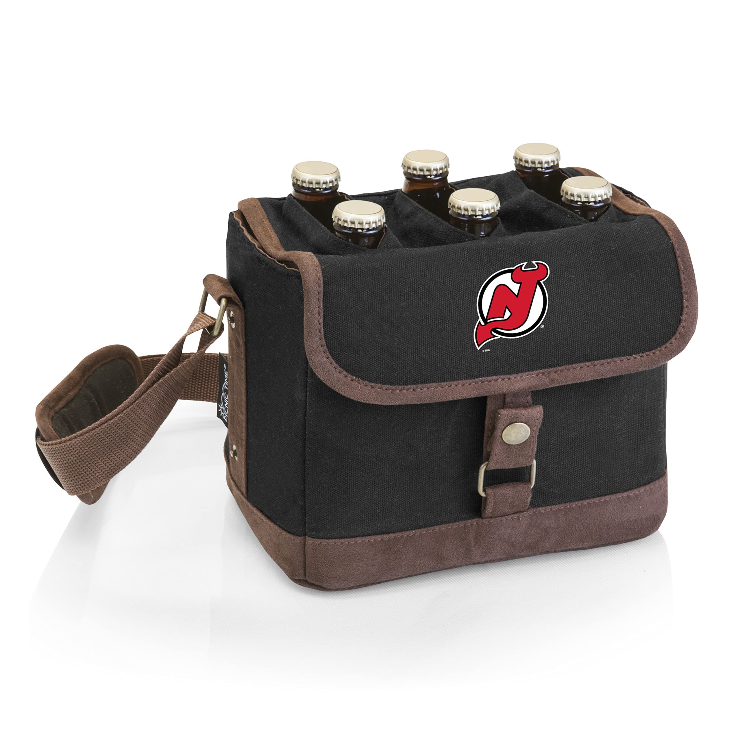 PICNIC TIME NHL Anaheim Ducks Insulated Beer Caddy Cooler Tote with Bottle Opener - Portable Beverage Carrier for Tailgating, Beach Parties & Outdoor Events
