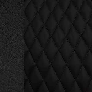 CalTrend Diamond Quilted Rear Solid Bench Seat Covers for Jeep CJ7 & Wrangler (1980-1990) - Black Insert & Trim | Durable Protection & Style Upgrade for Off-Road Adventures