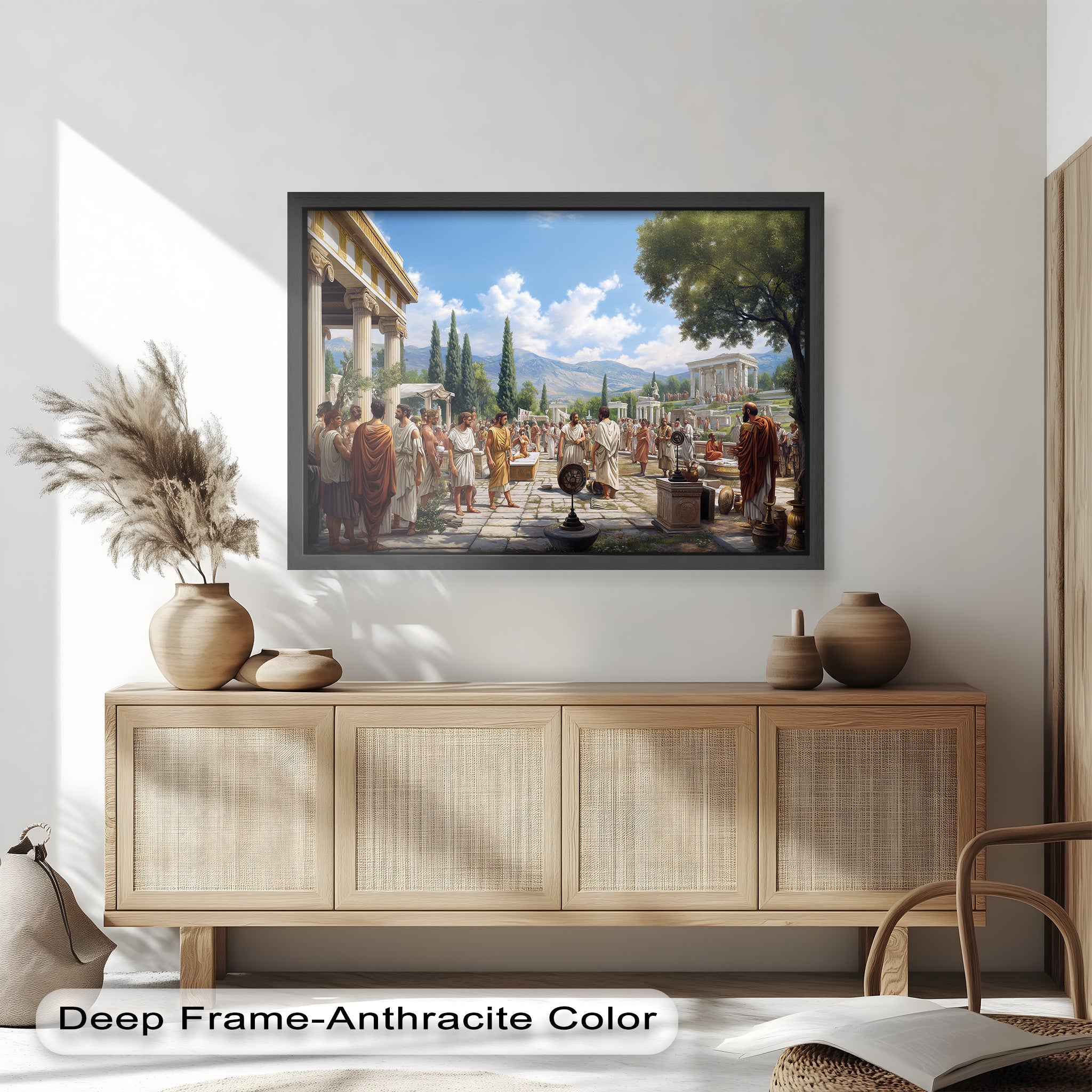 Agora of the Ancients - Greek Mythology Oil Painting Wall Art for Home Decor, Office & Gift