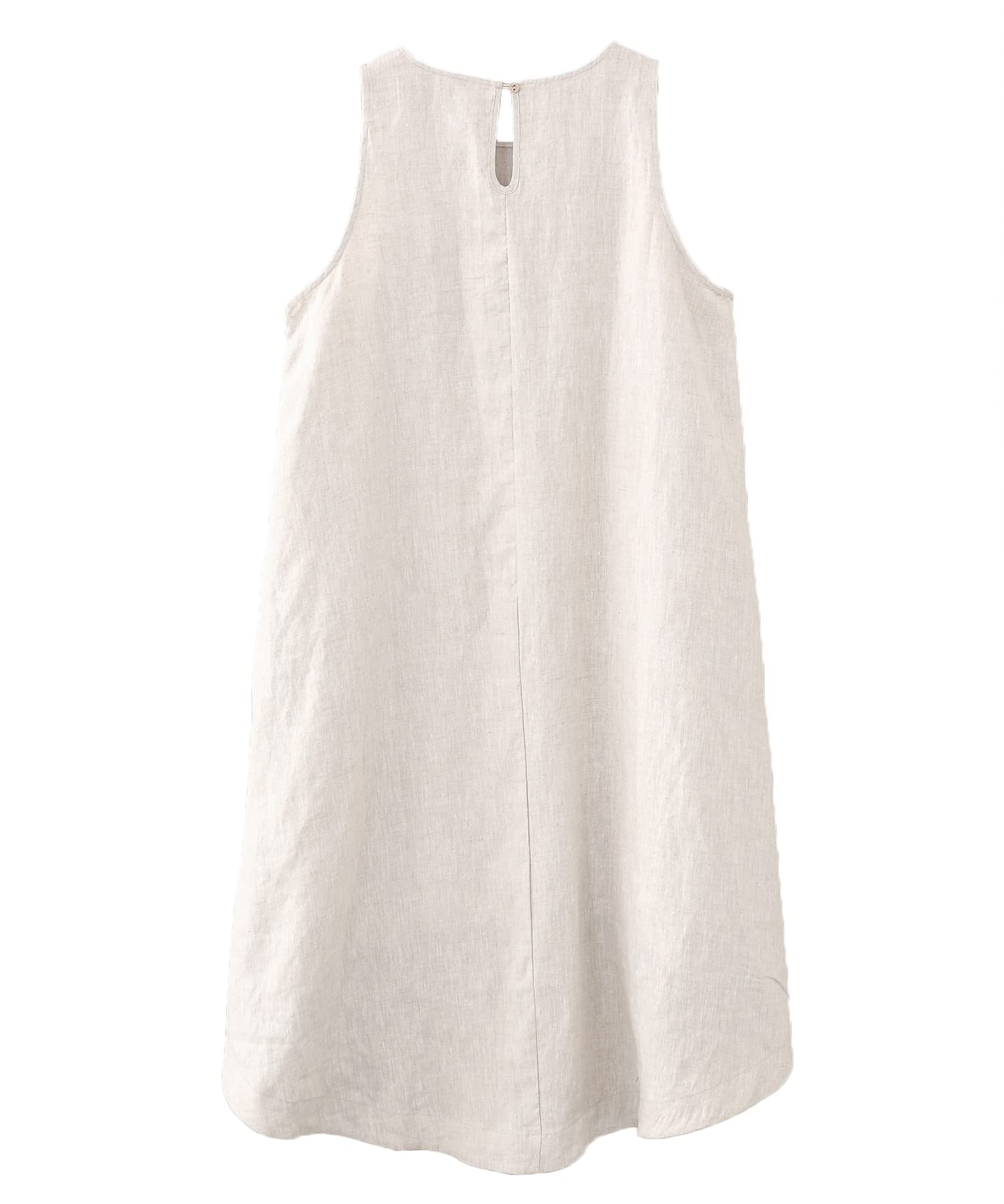 Amazhiyu Women's 100% Linen High-Low Midi Dress with Pockets - Summer Casual Flowy Dress for Beach, Vacation & Everyday Wear