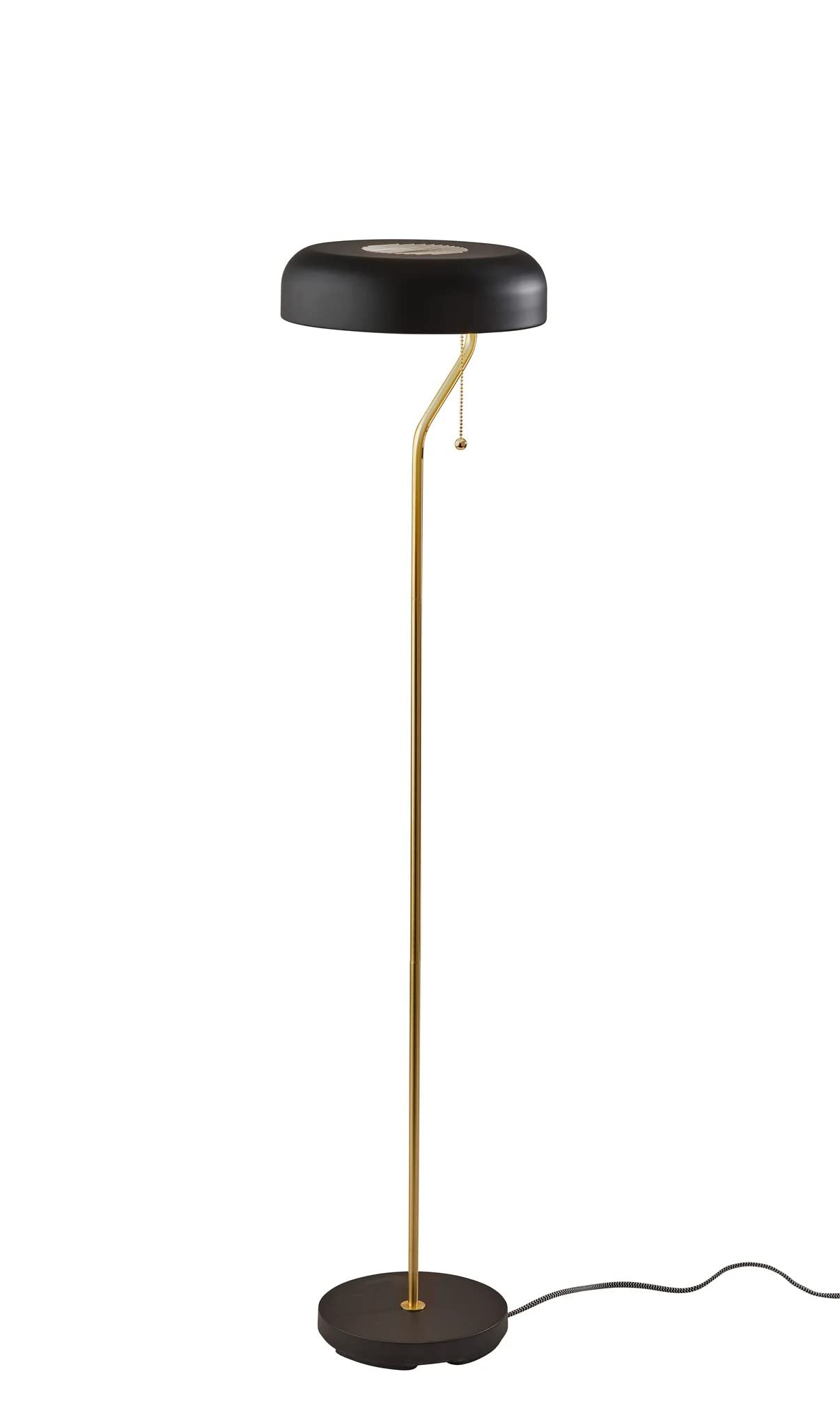 ADESSO Timothy Modern Floor Lamp - Adjustable LED Reading Light for Living Room, Bedroom & Office - Dimmable Standing Lamp with Touch Control