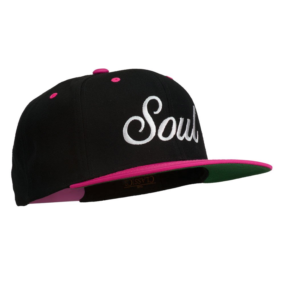 E4Hats.com Soul Embroidered Snapback Cap - Stylish Adjustable Baseball Hat for Men & Women - Perfect for Streetwear, Hip Hop Fashion and Casual Outfits