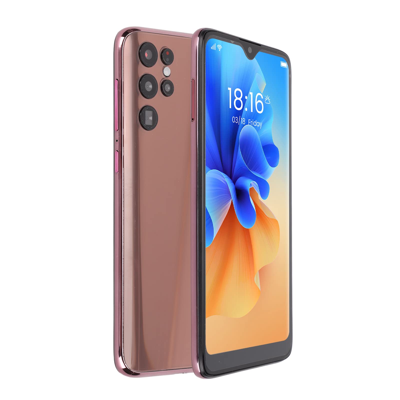 Unlocked Smartphone 6.0 Inch Water Drop Screen - 3G Android Mobile Phone with 2GB RAM 32GB ROM, 3500mAh Battery & Dual Camera (800W Front + 2400W Rear) - Lightweight Slim Design in Wine Red - Perfect for Travel, Business & Everyday Use