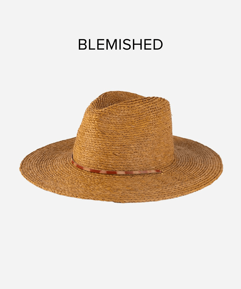 Ozzy Packable Lifeguard Straw Hat - Honey BLEMISHED | UPF 50+ Sun Protection, Foldable & Lightweight for Beach, Pool, and Outdoor Activities