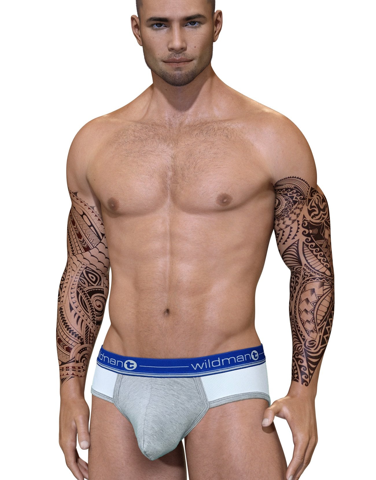 Wildmant Duo Big Boy Pouch Brief - Comfortable Men's Underwear in Blue - Perfect for Everyday Wear, Gym & Sports Activities