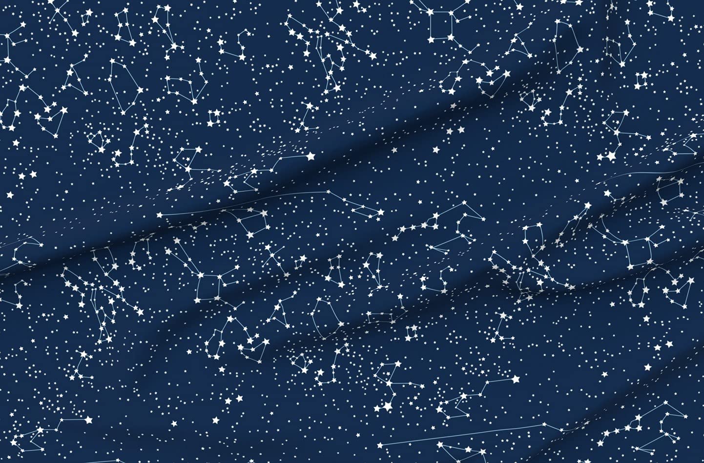 Cartography Constellation Star Galaxy Printed Minky Fabric - Fat Quarter for Sewing Baby Blankets, Quilt Backing & Plush Projects | DIY Nursery Decor, Space-Themed Bedding, Astronomy Gifts