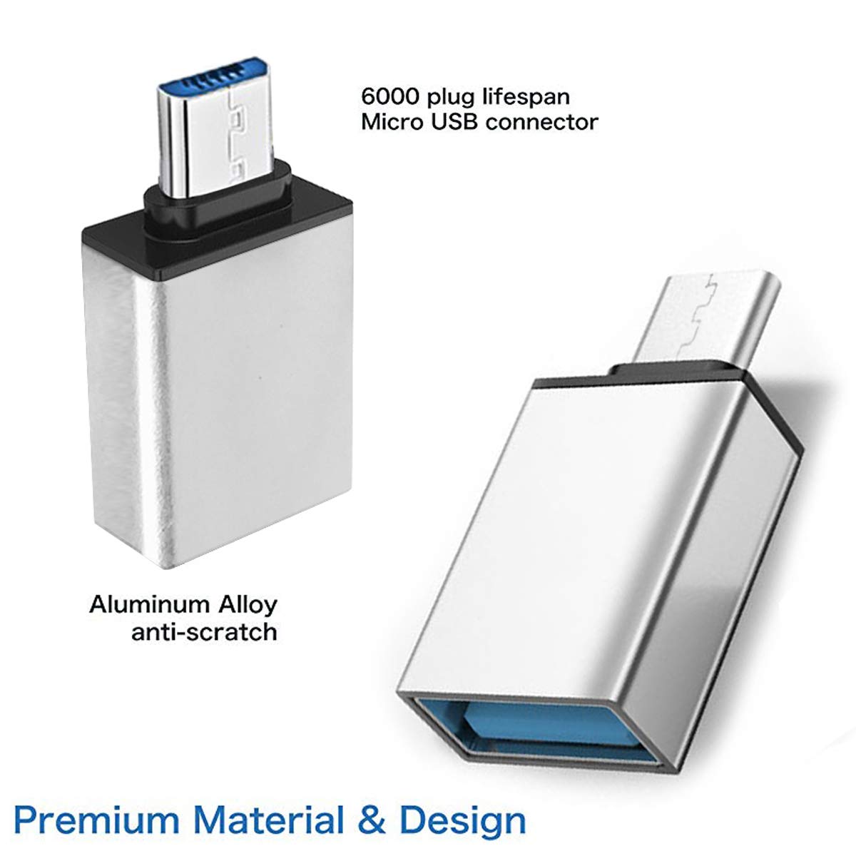 Micro USB to USB OTG Adapter - Compatible with Samsung, LG, DJI - for Android Devices & Drones