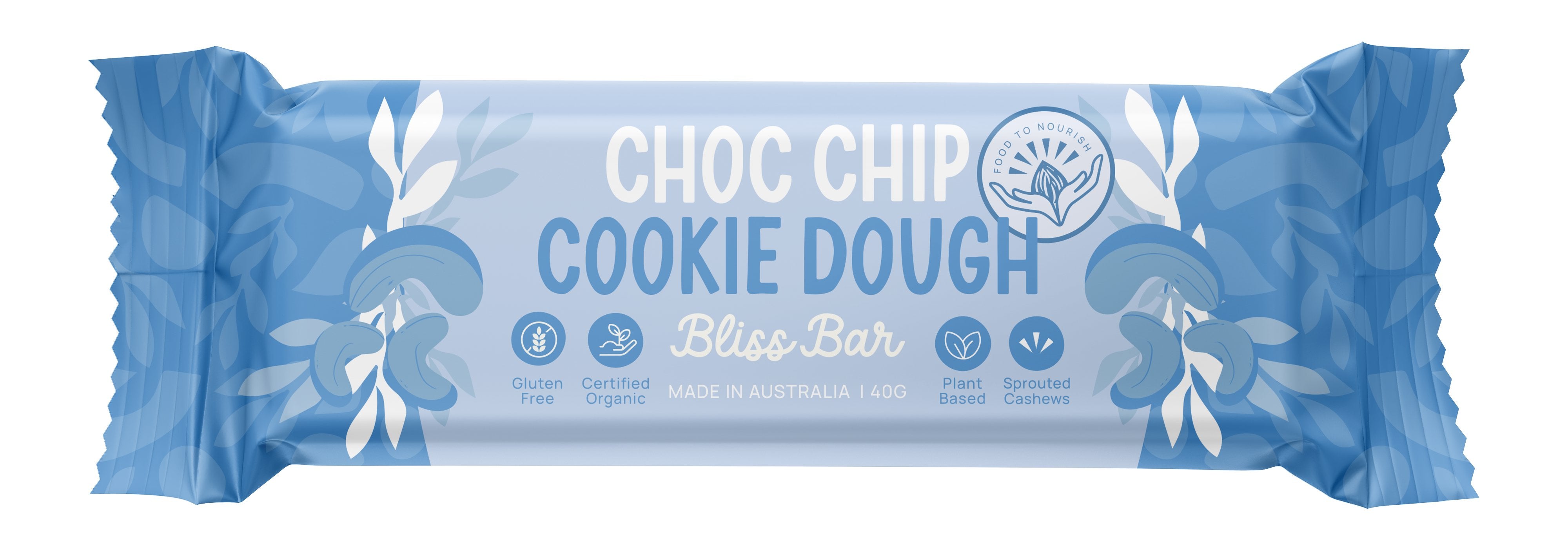 Organic Bliss Bar Chocolate Chip Cookie - Gluten-Free, Vegan & Non-GMO Snack for Energy Boost - Perfect for Hiking, Workouts & Healthy On-the-Go Breakfast