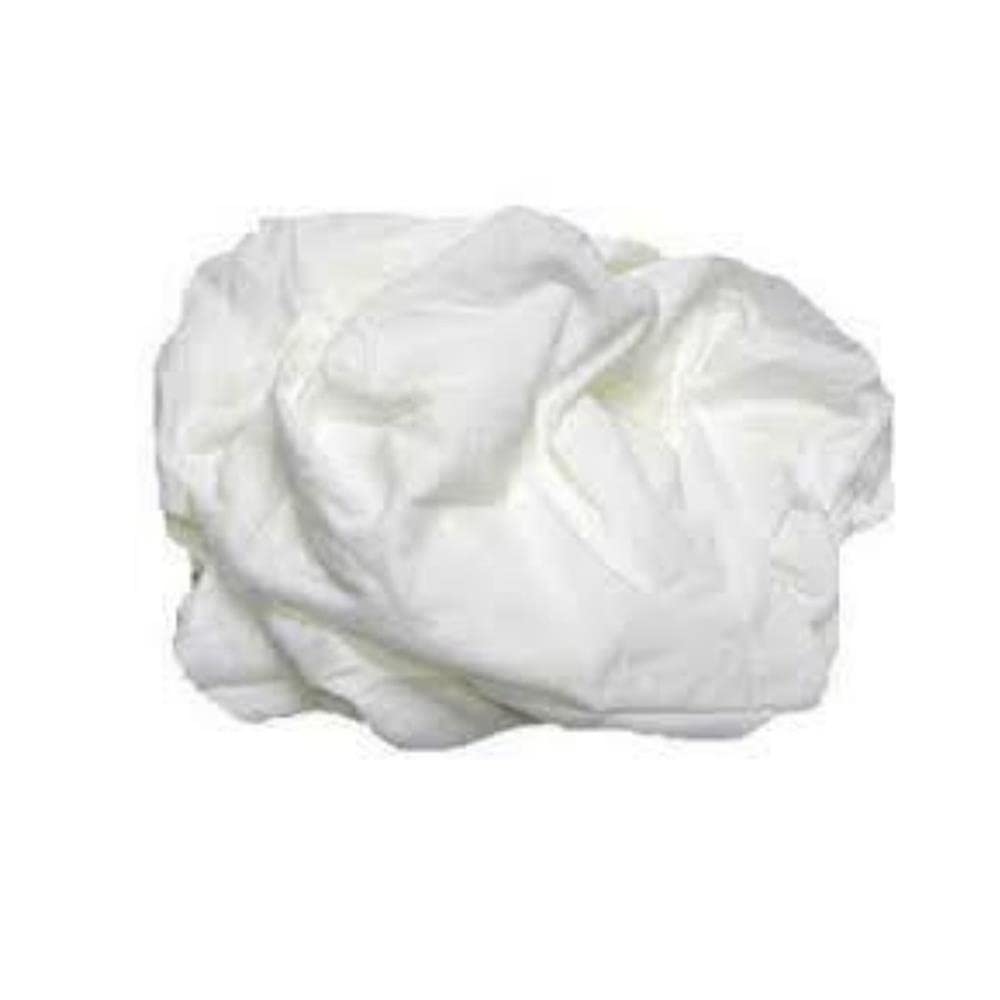 Premium Supreme Quality Smooth Jersey Die Cut Cleaning T-Shirts - Lint Free White Cloth Rags (15 lb Box) - Ideal for Automotive Detailing, Household Cleaning & Industrial Use