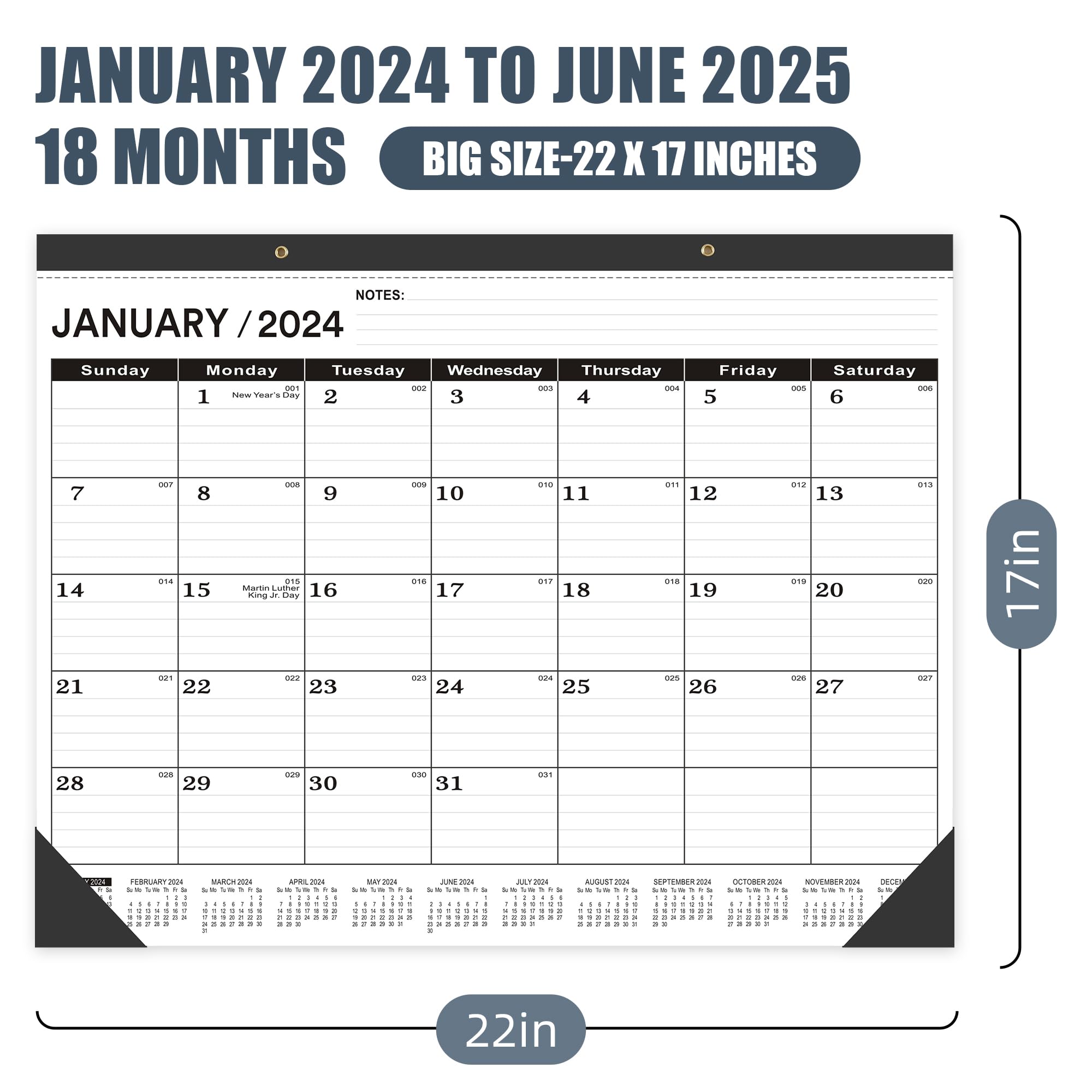 2024-2025 Large Desk Calendar 22