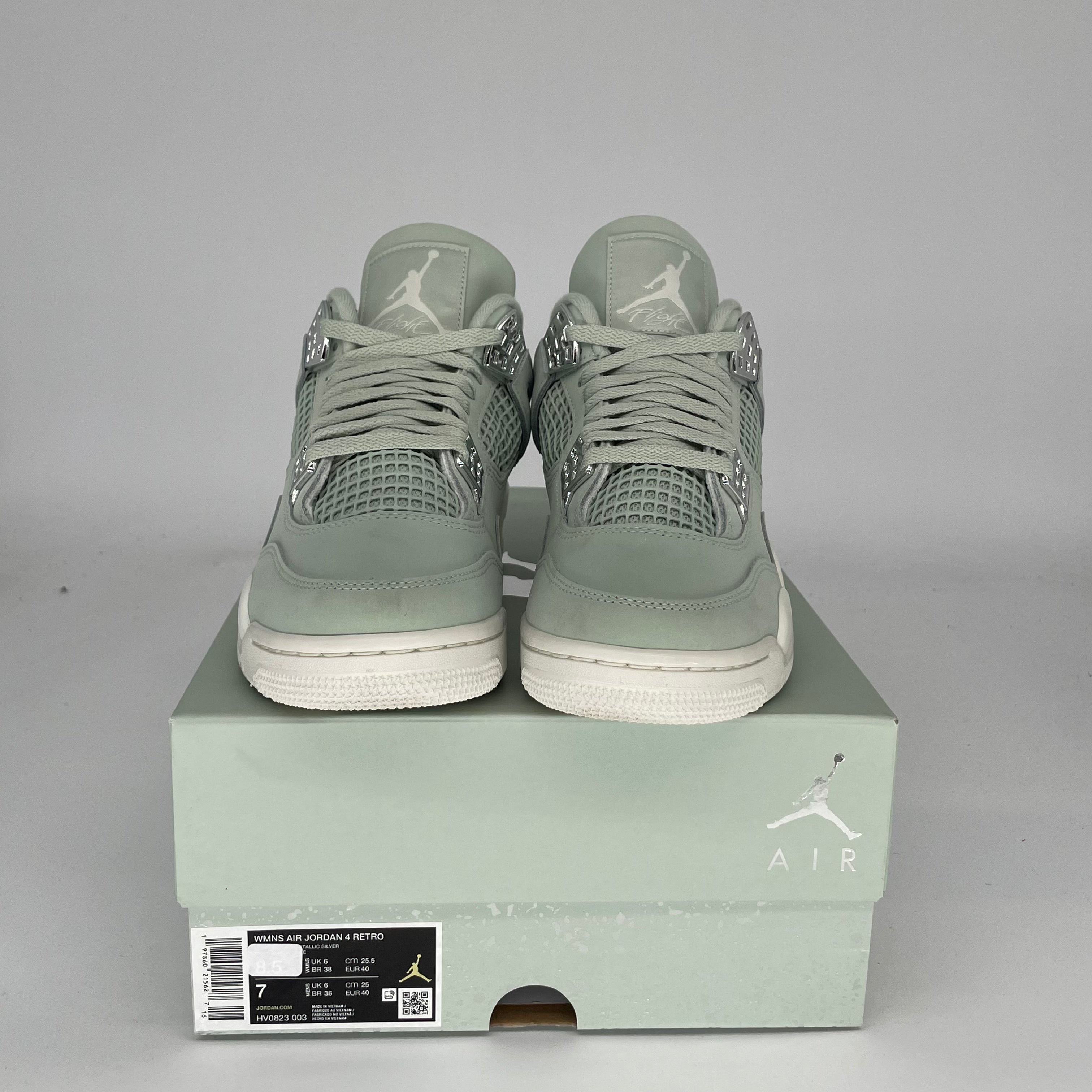 AIR JORDAN 4 SEAFOAM SAIL Women's Sneakers Size 7/8.5W - HV0823-003 - Retro Basketball Shoes for Women, Casual Streetwear & Gym Workout Fashion