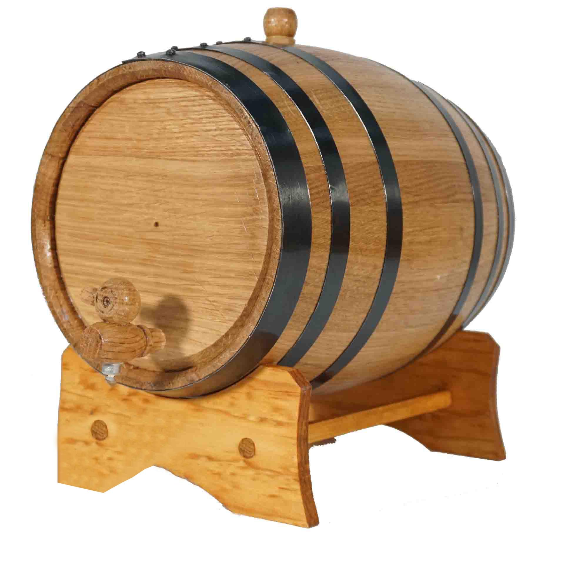 1 Gallon (5 Liter) Oak Aging Barrel with Stand, Bung & Spigot - Premium Charred Wooden Mini Whiskey Barrel for Aging Whiskey, Bourbon, Rum, Tequila, Mead Wine - Perfect for Home Brewing, Cocktail Crafting & DIY Liquor Maturation