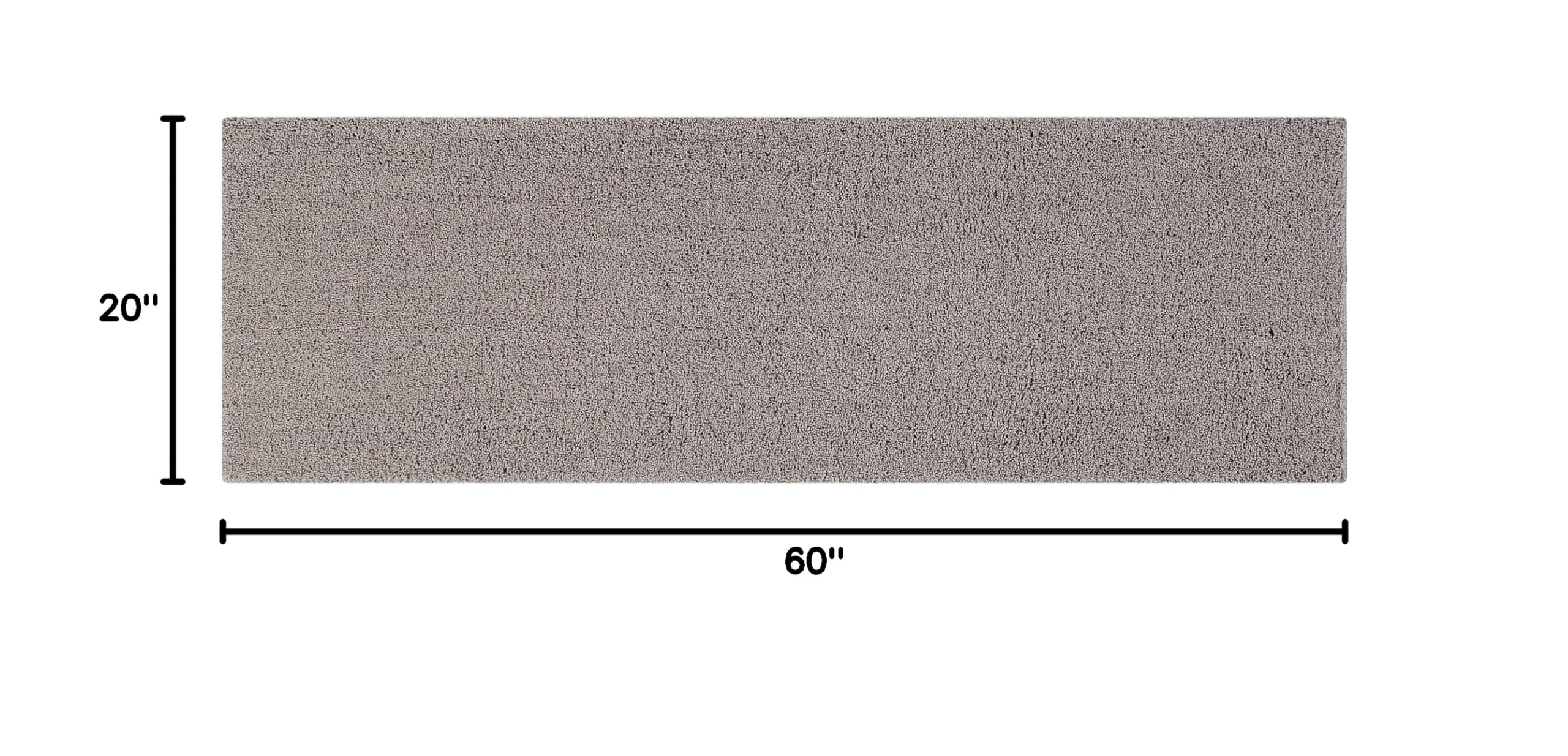 Better Trends Micro Collection Bath Mats - Ultra Soft & Absorbent Plush Rug, Non-Slip Tufted Bathroom Mat, 100% Polyester Runner for Tub, Shower & Bathroom - 20
