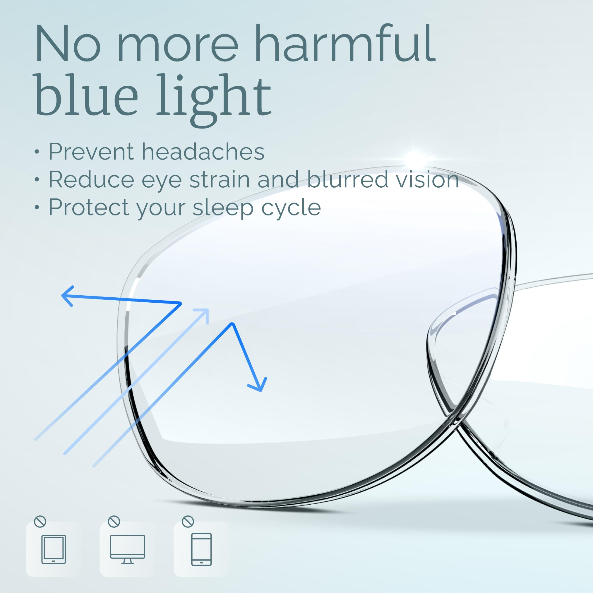 Blue Light Reading Glasses for Women & Men - Anti-Eye Strain for Work & Screen Time