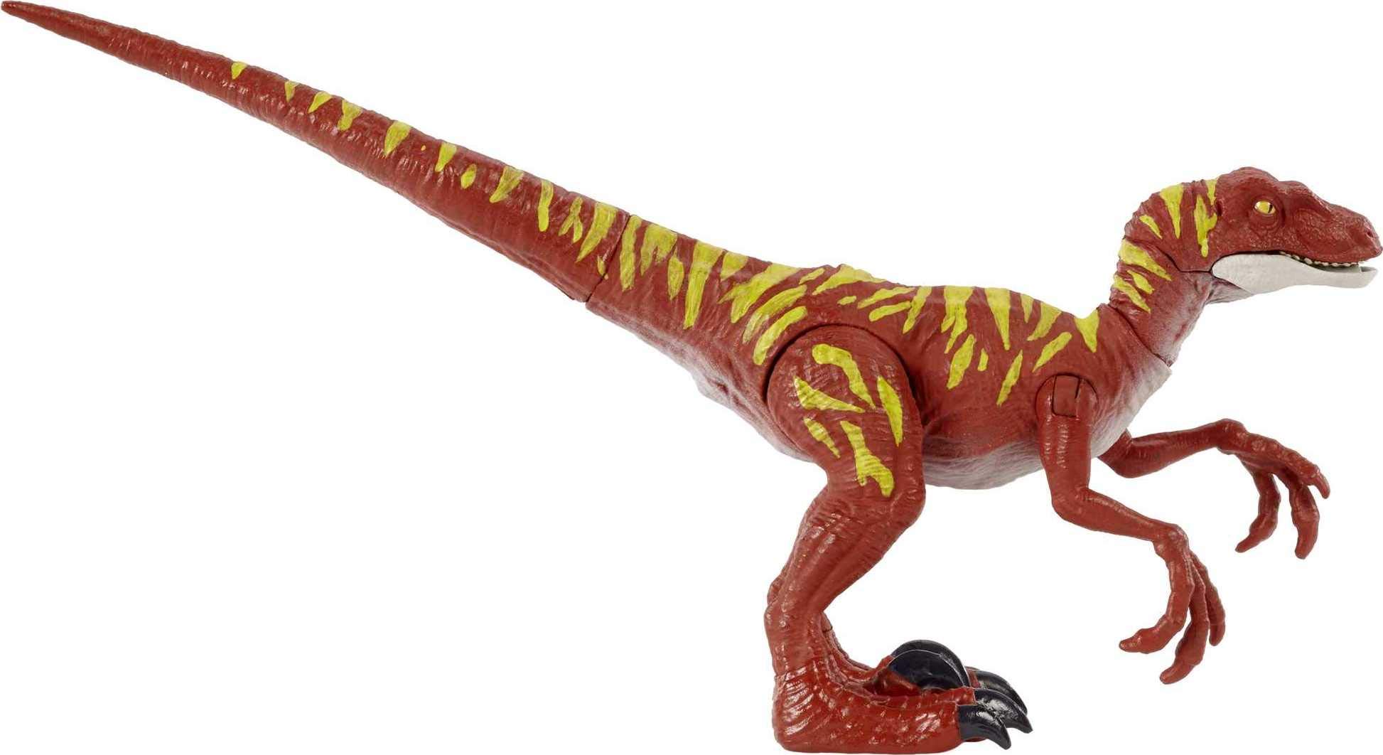 Jurassic World Velociraptor Savage Strike Dinosaur Action Figure - Jumping Attack Pose, Movable Arms & Legs, Iconic Species Design - Perfect Gift for Kids 4+ | Dinosaur Toys for Playtime, Birthday Gifts & Jurassic Park Fans