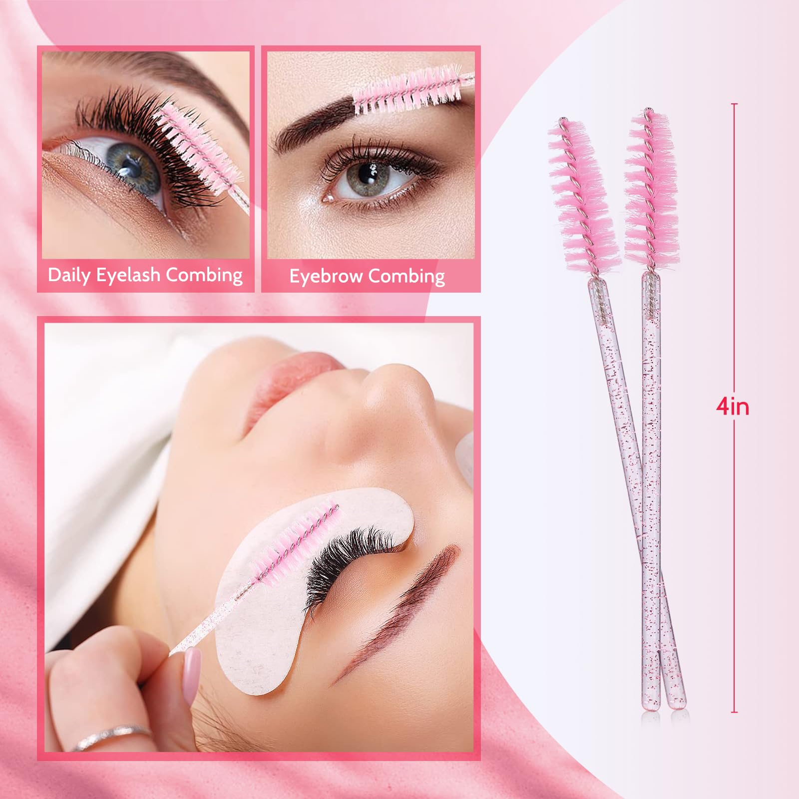**Gentle Foaming Eyelash Extension Shampoo 60ml (2fl.oz) - Lash Cleanser with Brush & Wash Bottle - Safe for Salon & Home Use - Rose Scented - Perfect for Daily Lash Care & Extensions Maintenance**    *(Use Case: Ideal for professional lash artists, salon treatments, or at-home lash care to keep extensions clean, long-lasting, and irritation-free.)*