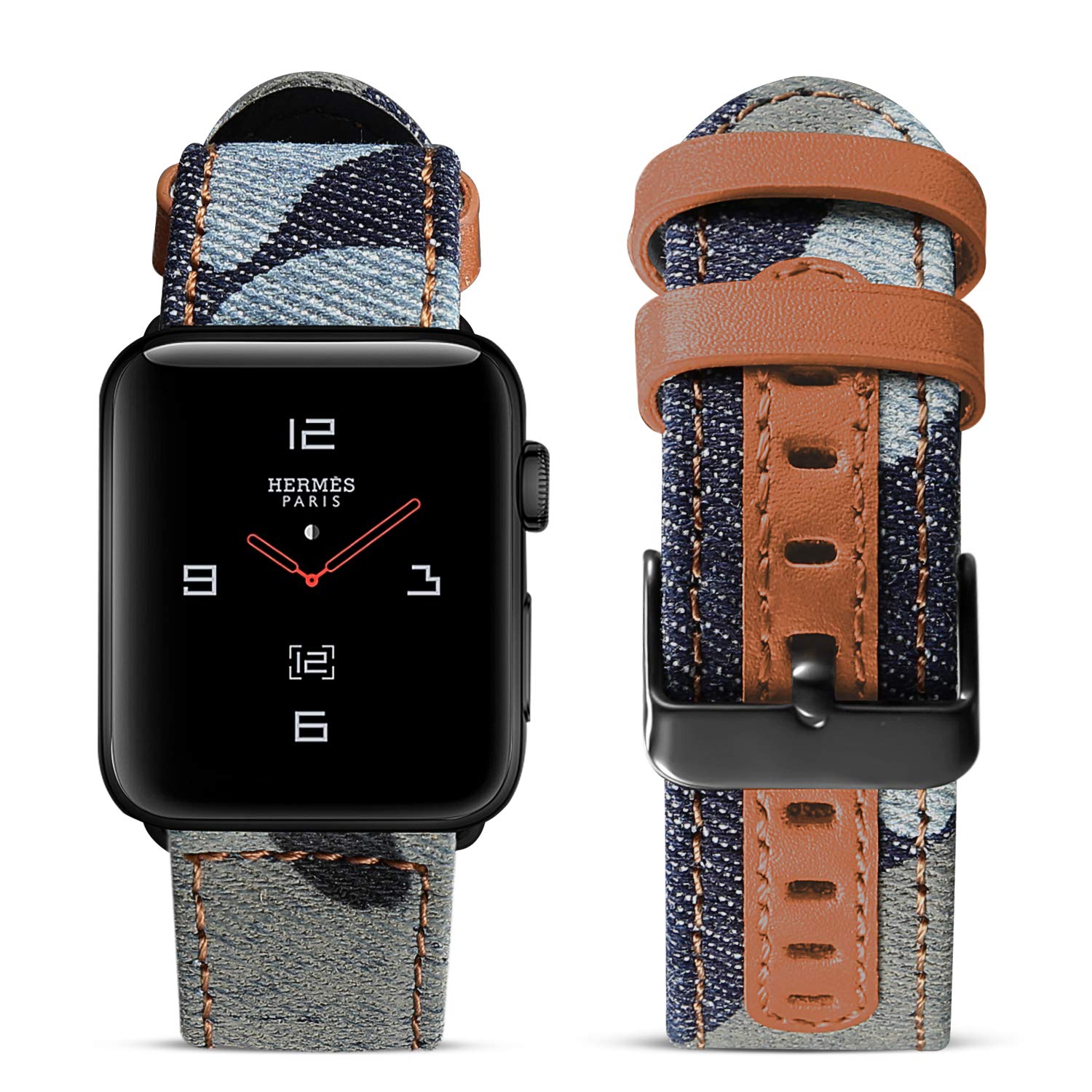 Premium Genuine Leather Watch Bands for Apple Watch 49mm 45mm 44mm 42mm 41mm 40mm 38mm - Compatible with iWatch Ultra SE Series 8 7 6 5 4 3 2 1 - Stylish Unisex Design with Secure Metal Clasp - Perfect for Business, Casual Wear & Everyday Use